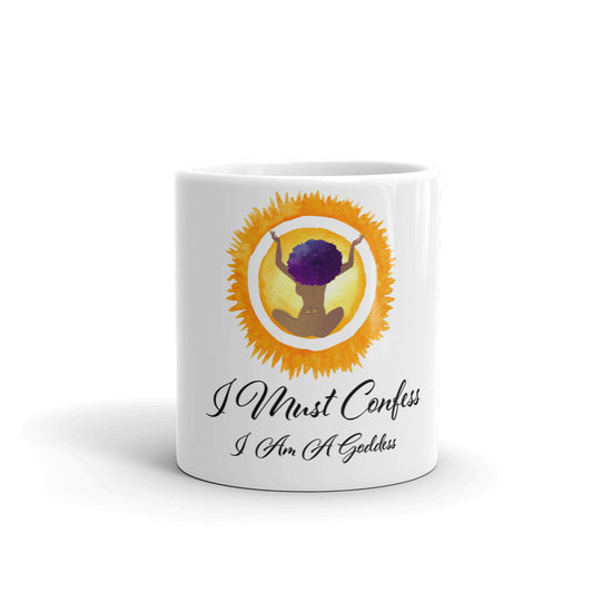 Goddess White glossy mug