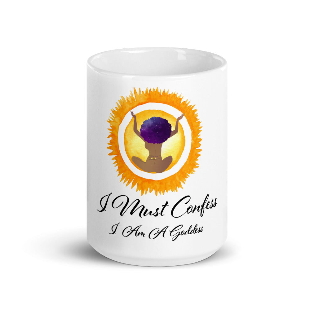 Goddess White glossy mug