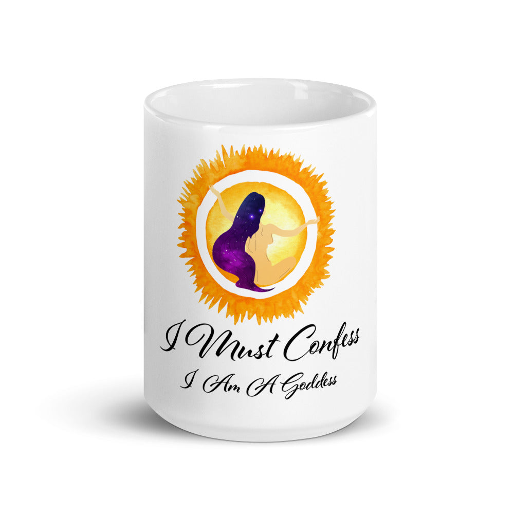 Goddess White glossy mug